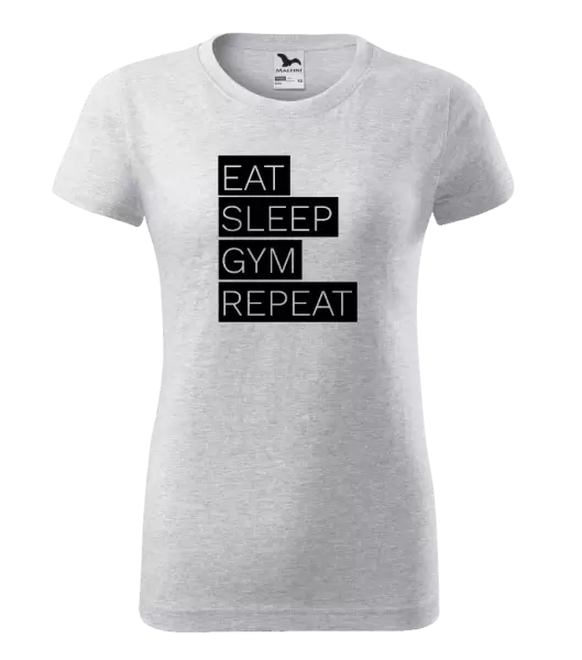 Dámské tričko Eat, Sleep, Gym, Repeat