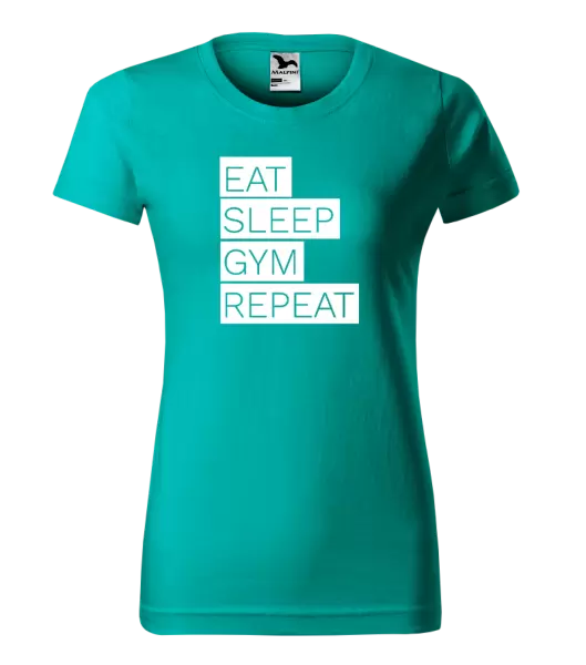 Dámské tričko Eat, Sleep, Gym, Repeat