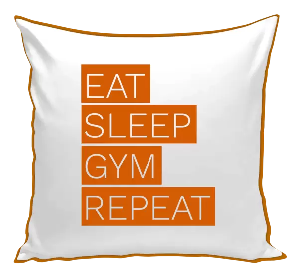 Polštář Eat, Sleep, Gym, Repeat