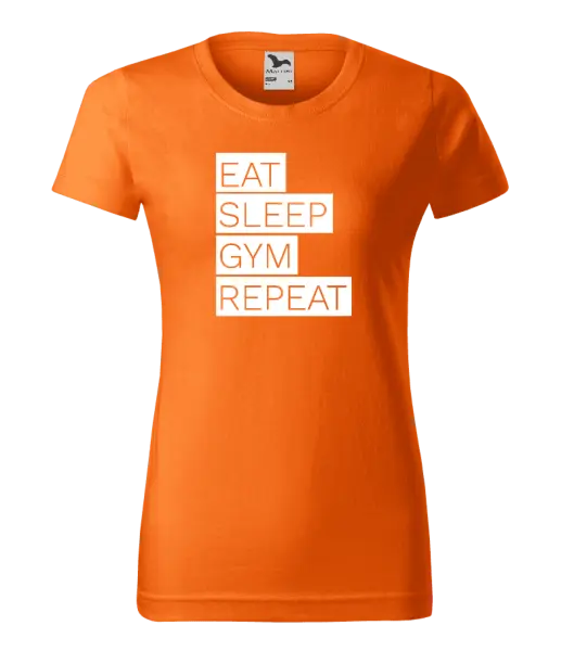 Dámské tričko Eat, Sleep, Gym, Repeat