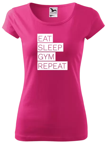 Dámské tričko Eat, Sleep, Gym, Repeat