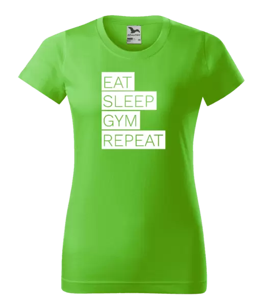 Dámské tričko Eat, Sleep, Gym, Repeat