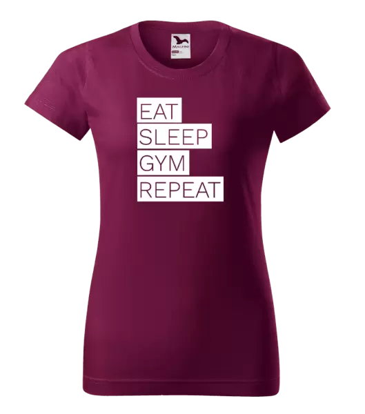 Dámské tričko Eat, Sleep, Gym, Repeat