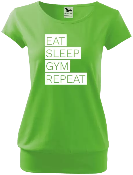 Dámské tričko Eat, Sleep, Gym, Repeat