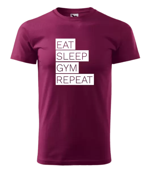 Pánske tričko Eat, Sleep, Gym, Repeat