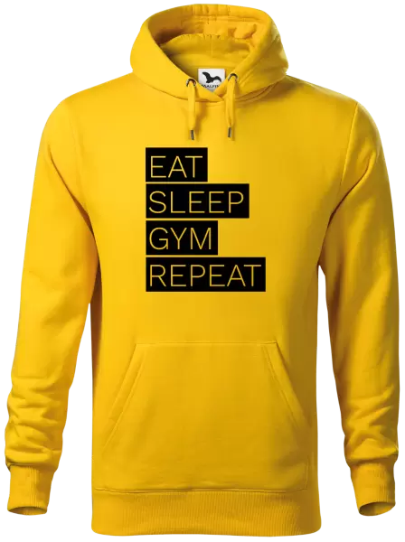 Pánska mikina Eat, Sleep, Gym, Repeat