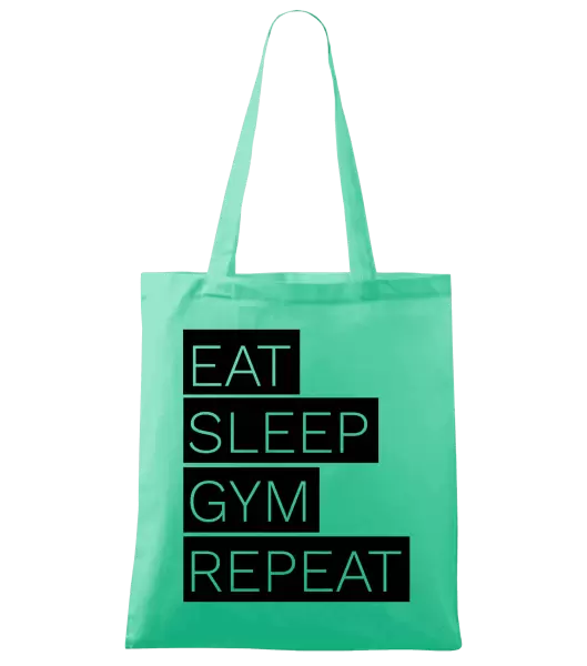Látková taška Eat, Sleep, Gym, Repeat