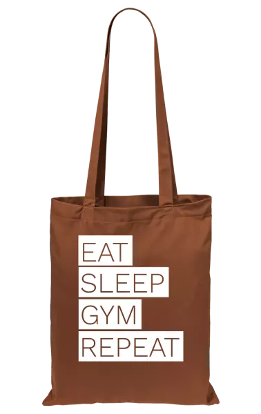 Látková taška Eat, Sleep, Gym, Repeat