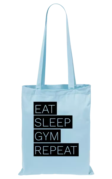 Látková taška Eat, Sleep, Gym, Repeat