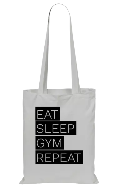 Látková taška Eat, Sleep, Gym, Repeat