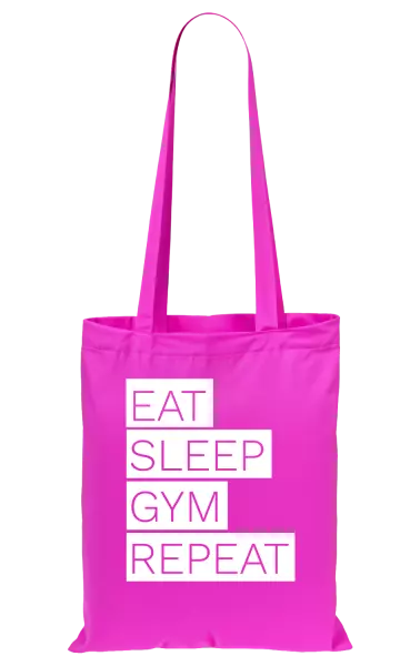 Látková taška Eat, Sleep, Gym, Repeat