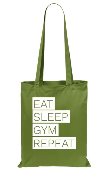 Látková taška Eat, Sleep, Gym, Repeat