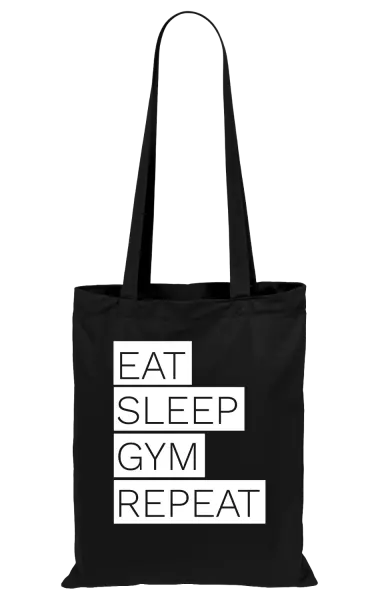 Látková taška Eat, Sleep, Gym, Repeat