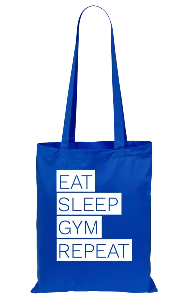Látková taška Eat, Sleep, Gym, Repeat