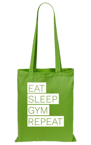 Látková taška Eat, Sleep, Gym, Repeat