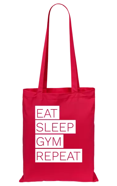 Látková taška Eat, Sleep, Gym, Repeat