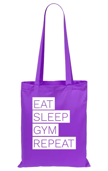 Látková taška Eat, Sleep, Gym, Repeat
