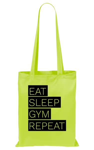 Látková taška Eat, Sleep, Gym, Repeat