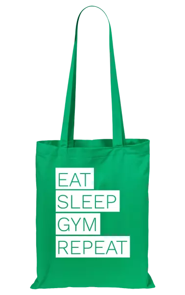 Látková taška Eat, Sleep, Gym, Repeat
