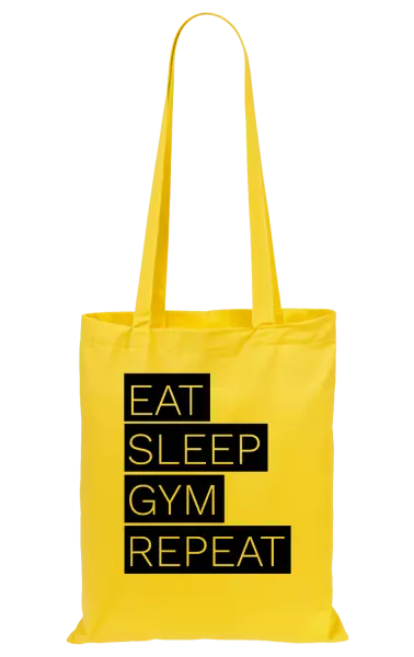 Látková taška Eat, Sleep, Gym, Repeat