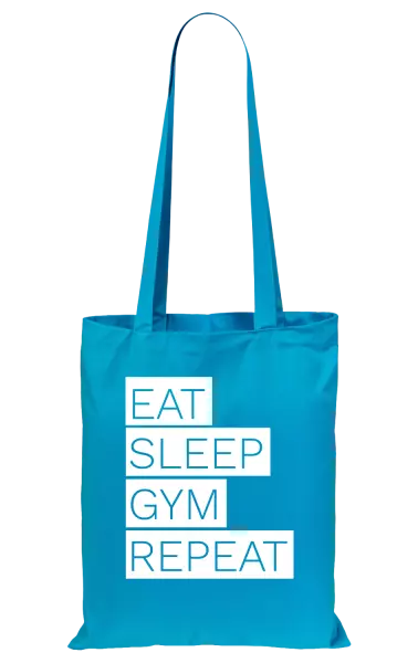 Látková taška Eat, Sleep, Gym, Repeat