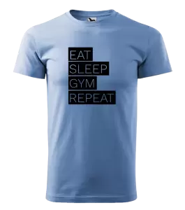 Pánske tričko Eat, Sleep, Gym, Repeat