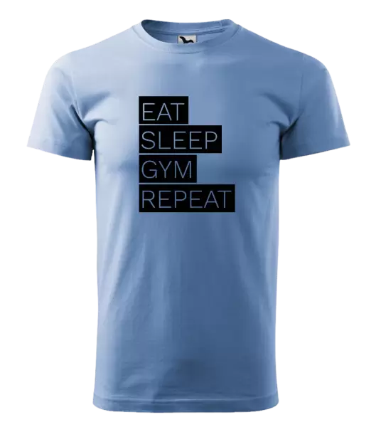 Pánske tričko Eat, Sleep, Gym, Repeat