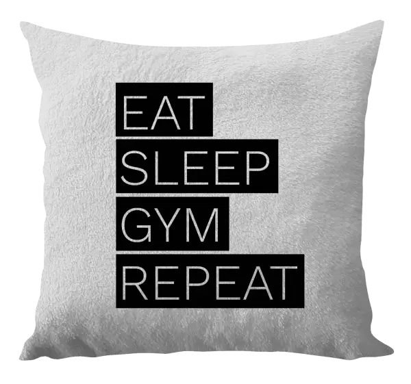 Vankúš Eat, Sleep, Gym, Repeat