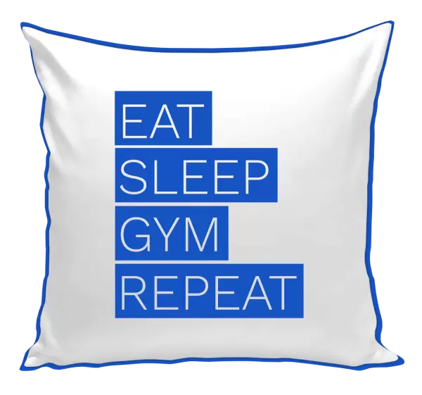 Polštář Eat, Sleep, Gym, Repeat