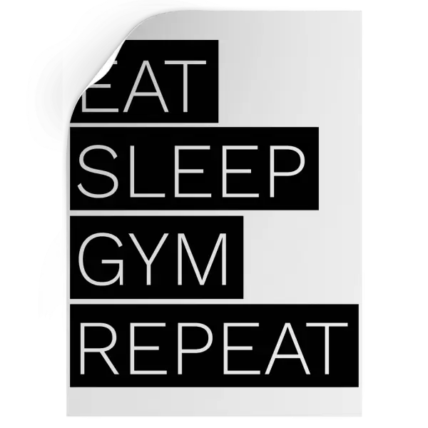Samolepka Eat, Sleep, Gym, Repeat