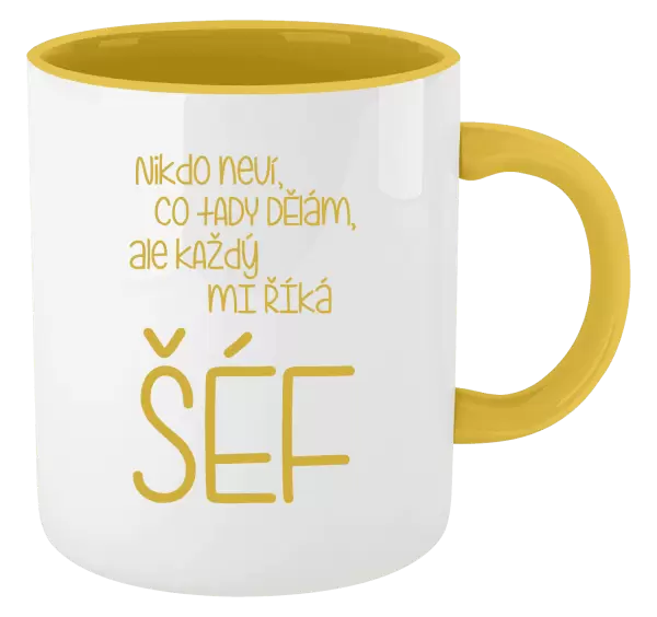 Hrnek Nikdo neví, co tady dělám, ale každý mi říká šéf