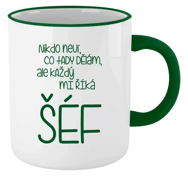 Hrnek Nikdo neví, co tady dělám, ale každý mi říká šéf