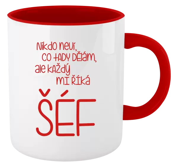Hrnek Nikdo neví, co tady dělám, ale každý mi říká šéf