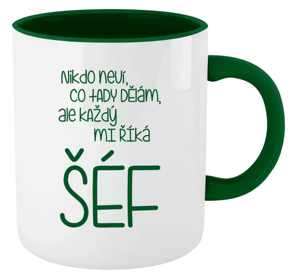 Hrnek Nikdo neví, co tady dělám, ale každý mi říká šéf