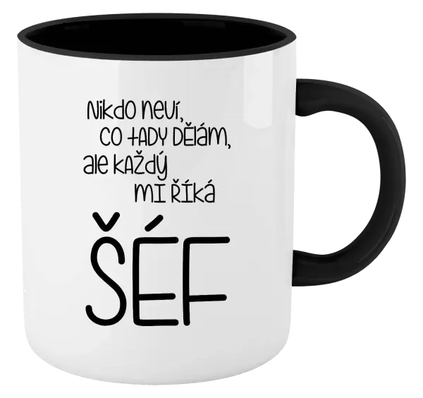 Hrnek Nikdo neví, co tady dělám, ale každý mi říká šéf