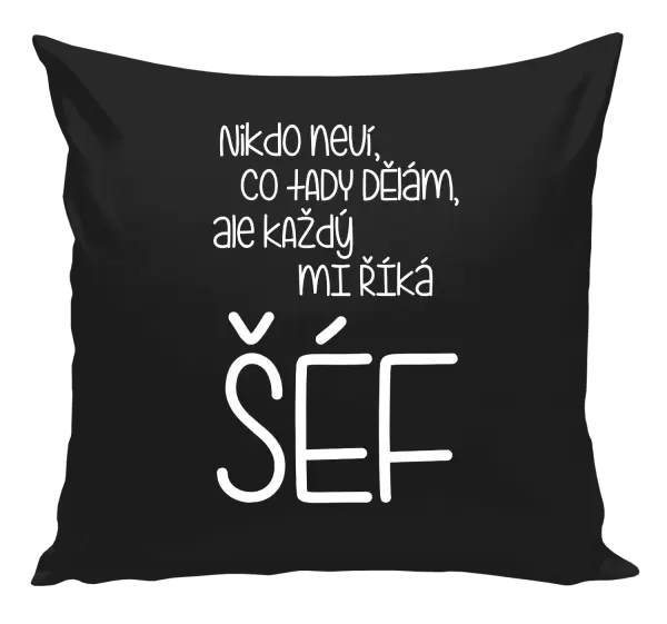 Polštář Nikdo neví, co tady dělám, ale každý mi říká šéf