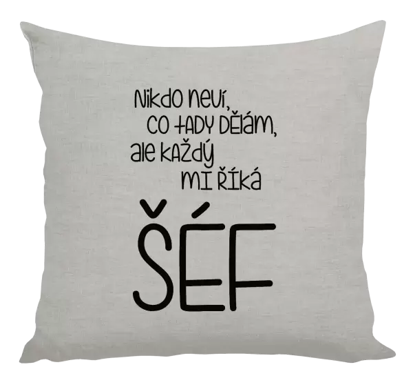 Polštář Nikdo neví, co tady dělám, ale každý mi říká šéf