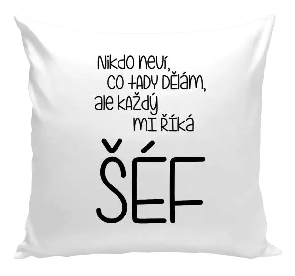 Polštář Nikdo neví, co tady dělám, ale každý mi říká šéf