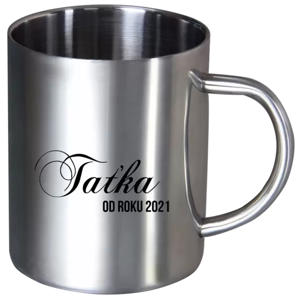 Nerezový hrnek Taťka od roku