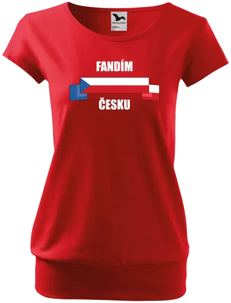 Dámské tričko Fandím Česku