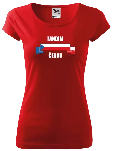 Dámské tričko Fandím Česku