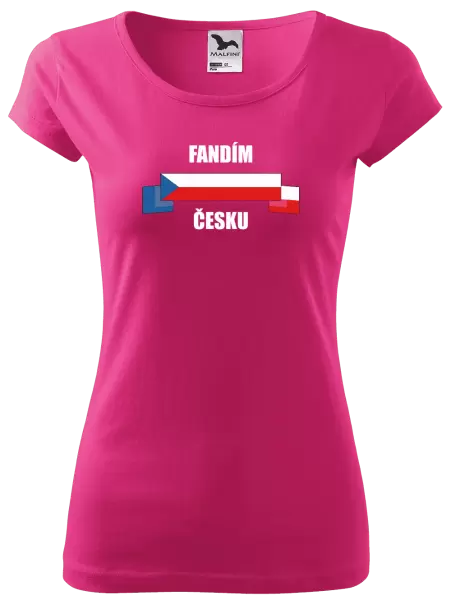 Dámské tričko Fandím Česku