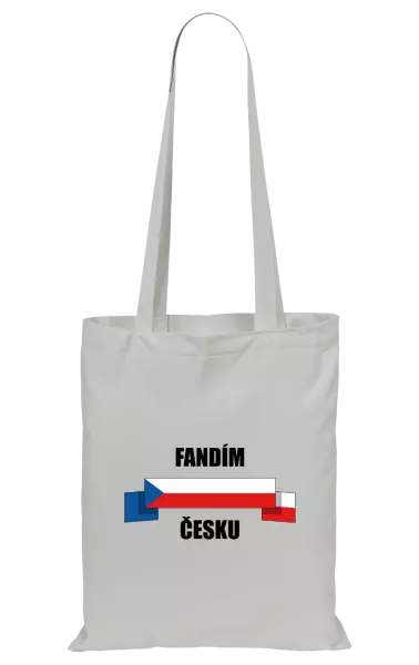 Látková taška Fandím Česku