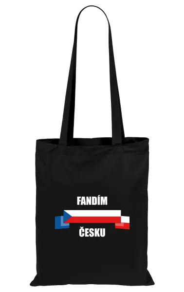 Látková taška Fandím Česku