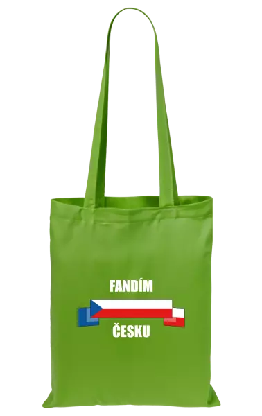 Látková taška Fandím Česku
