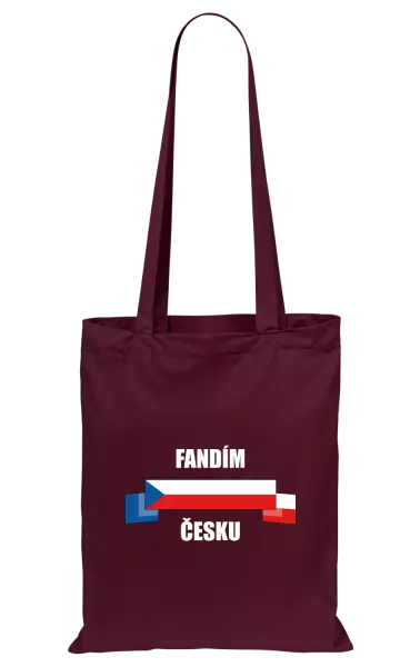 Látková taška Fandím Česku