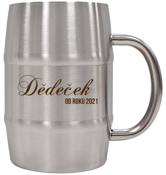 Nerezový chladicí půllitr Dědeček od roku