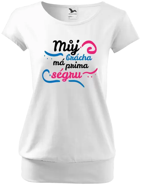 Dámské tričko Můj brácha má prima ségru