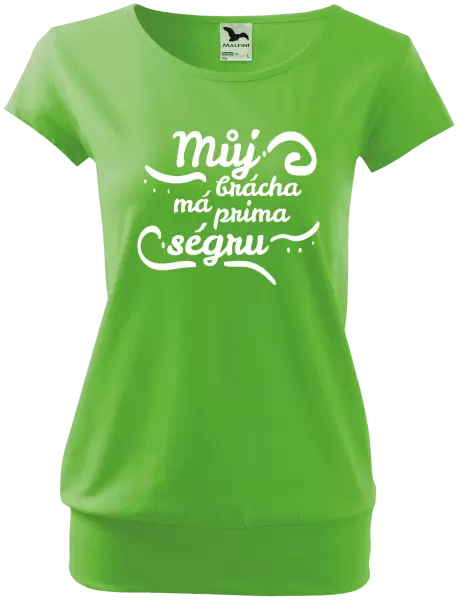 Dámské tričko Můj brácha má prima ségru