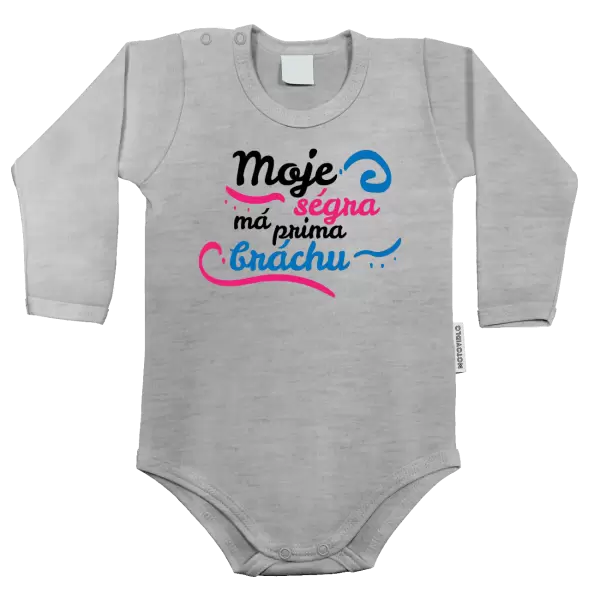 Dětské body Moje ségra má prima bráchu